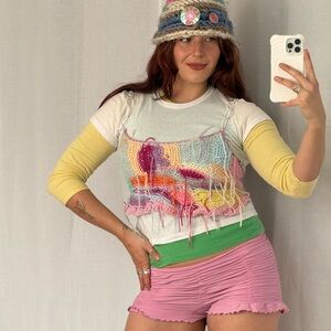 ✨ Handmade Crochet Patchwork Chain Strap Tank ✨